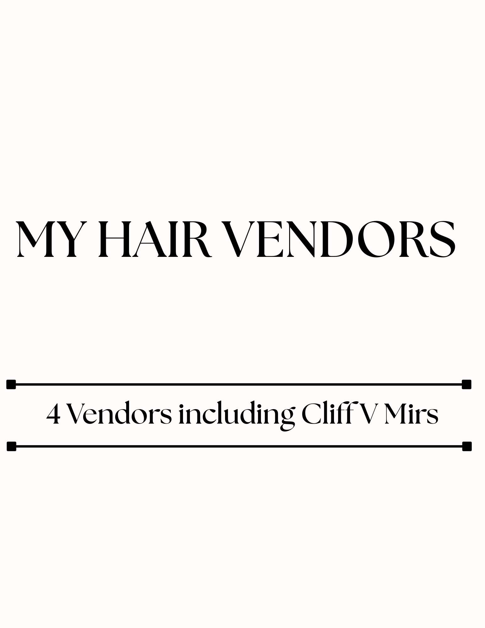 My Hair Vendors (4 Vendors)